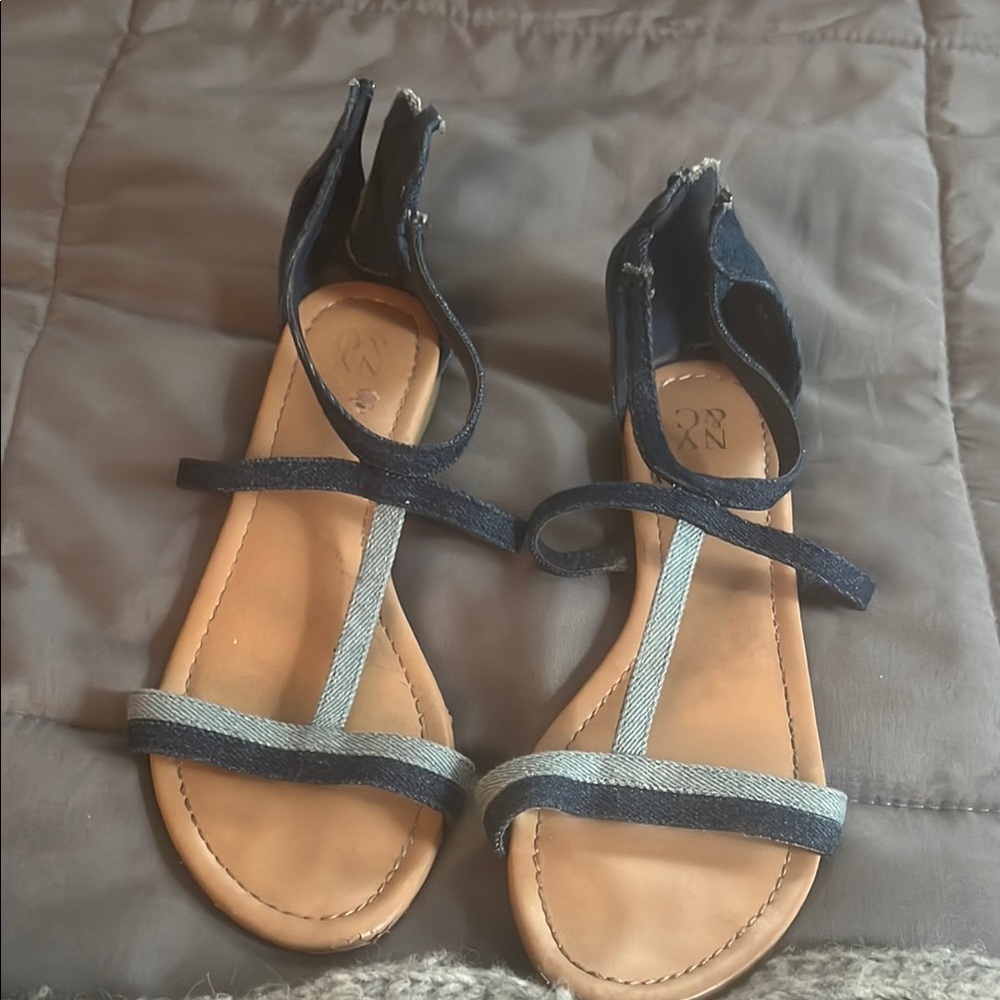 New York & Company denim  Sandals Minimalist Design 7